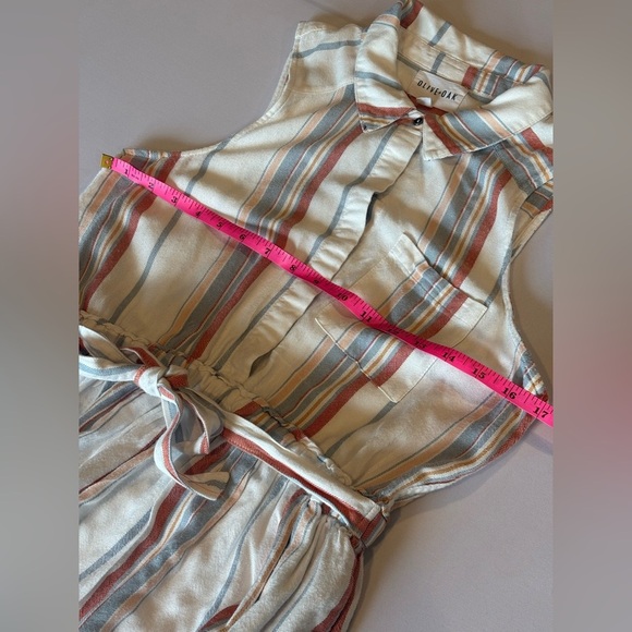 OLIVE + OAK Women’s Sleeveless Collared Casual Summer Dress with Stripes Medium - Picture 7 of 10